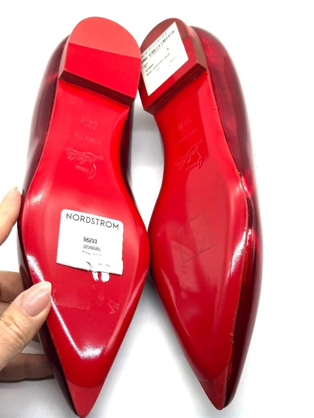 Christian Louboutin HOT CHICKITA Scallop Patent Ballerina Flat Shoes Loubi - Picture 11 of 16
